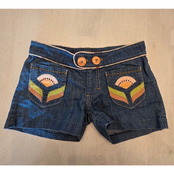 Frankie B. Pants - Frankie B. Women's Y2K Hippie Shorts SZ 2 Boho